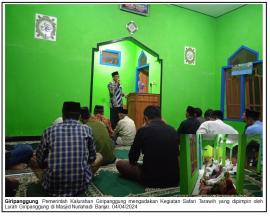 Safari Tarawih Lurah Giripanggung Mempererat Hubungan dengan Jamaah Masjid Nurlahadi Banjar